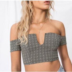 Free People Lucky Now Black Brami Crop Top Women’s Small